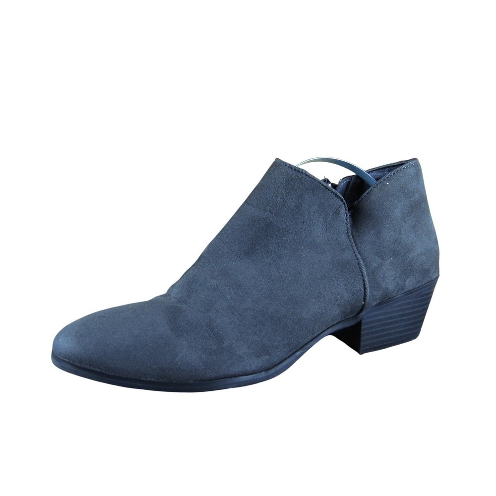 Style & Co. Wileyy Women's Ankle Boots Gray Faux Suede Zip Low Heel Booties 8.5M
